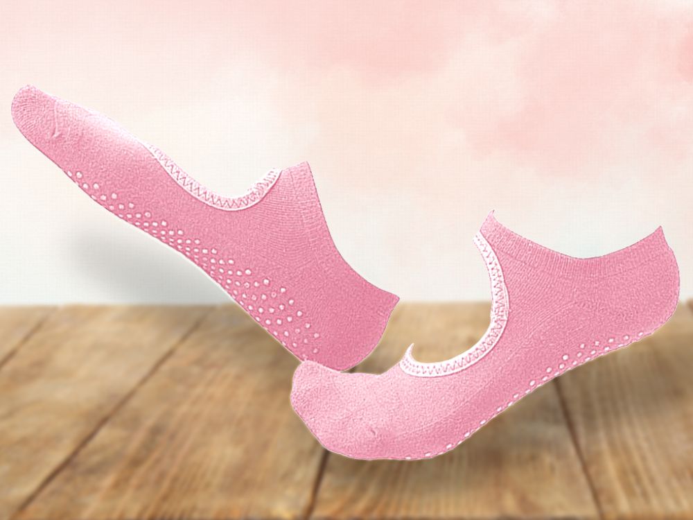 Yoga Socken OM Bio Baumwolle - rosa
