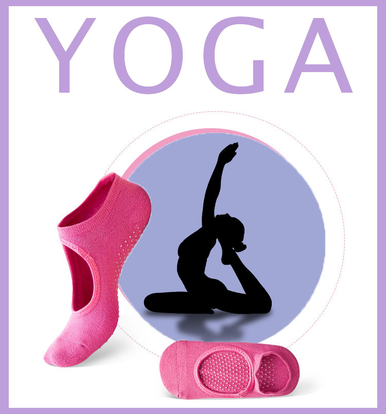 Elastische, rutschfeste Socken für Yoga, Pilates, Gymnastik,  Fitnesstraining - für Frauen